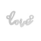 Висулка конектор - надпис LOVE, сребро AG 925